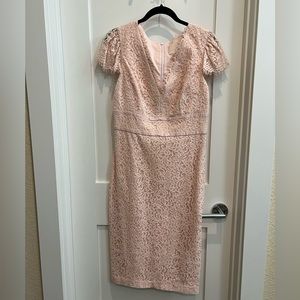 Gal Meets Glam pink lace dress with eyelash detail size 8